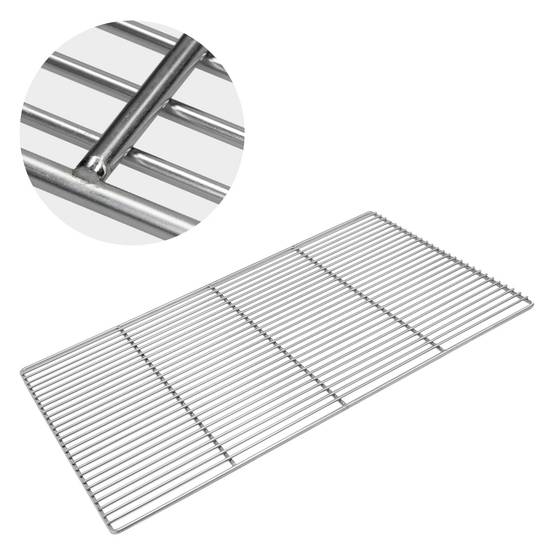 Grille barbecue inox rectangulaire 67x40 cm avec poignées amovibles robuste et antirouille adaptée aux cheminées barbecues, foyers et braseros BBQ - Image 4