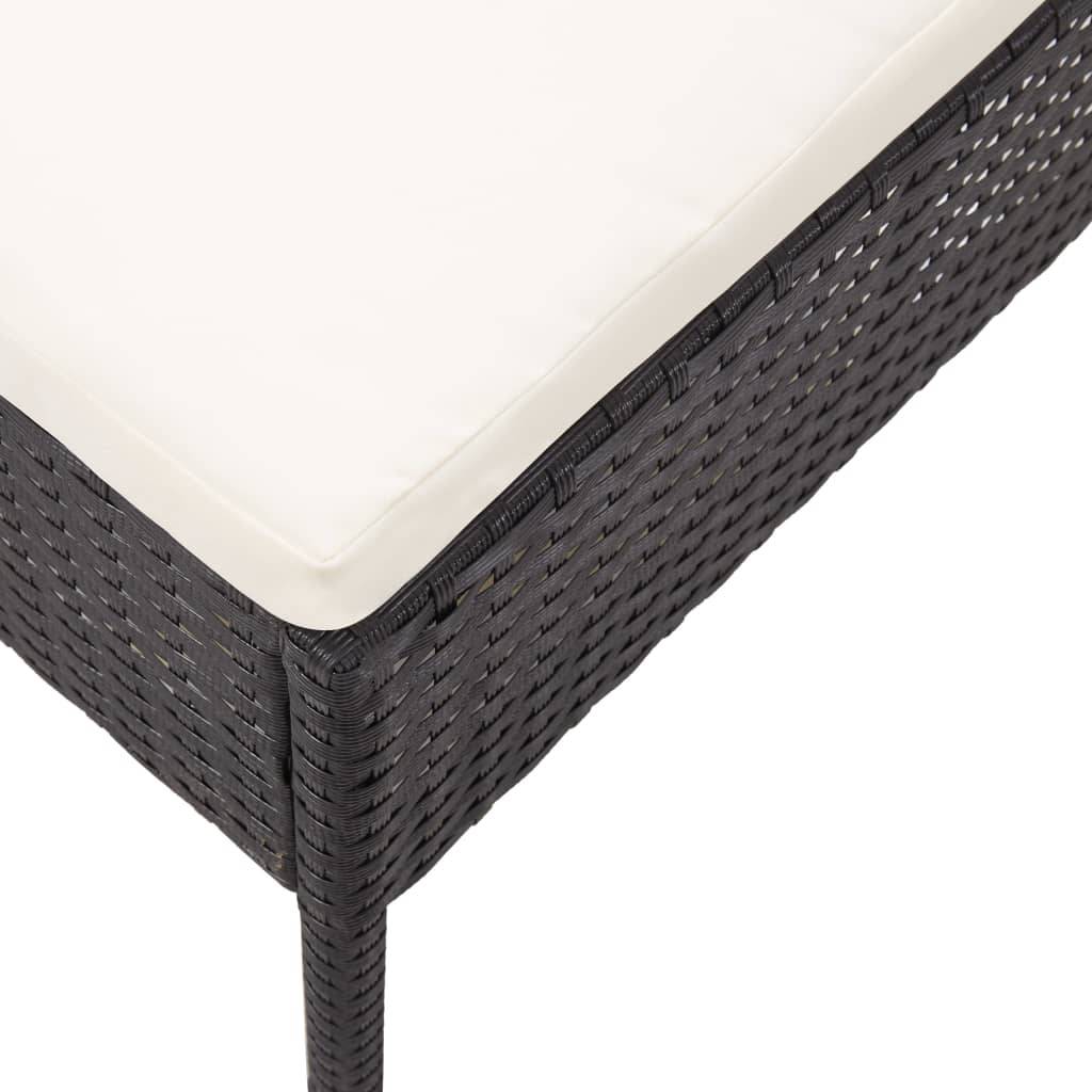 Vidaxl - Salon de jardin 8 pcs avec coussins résine tressée noir vidaXL 48952 - Imagen 4