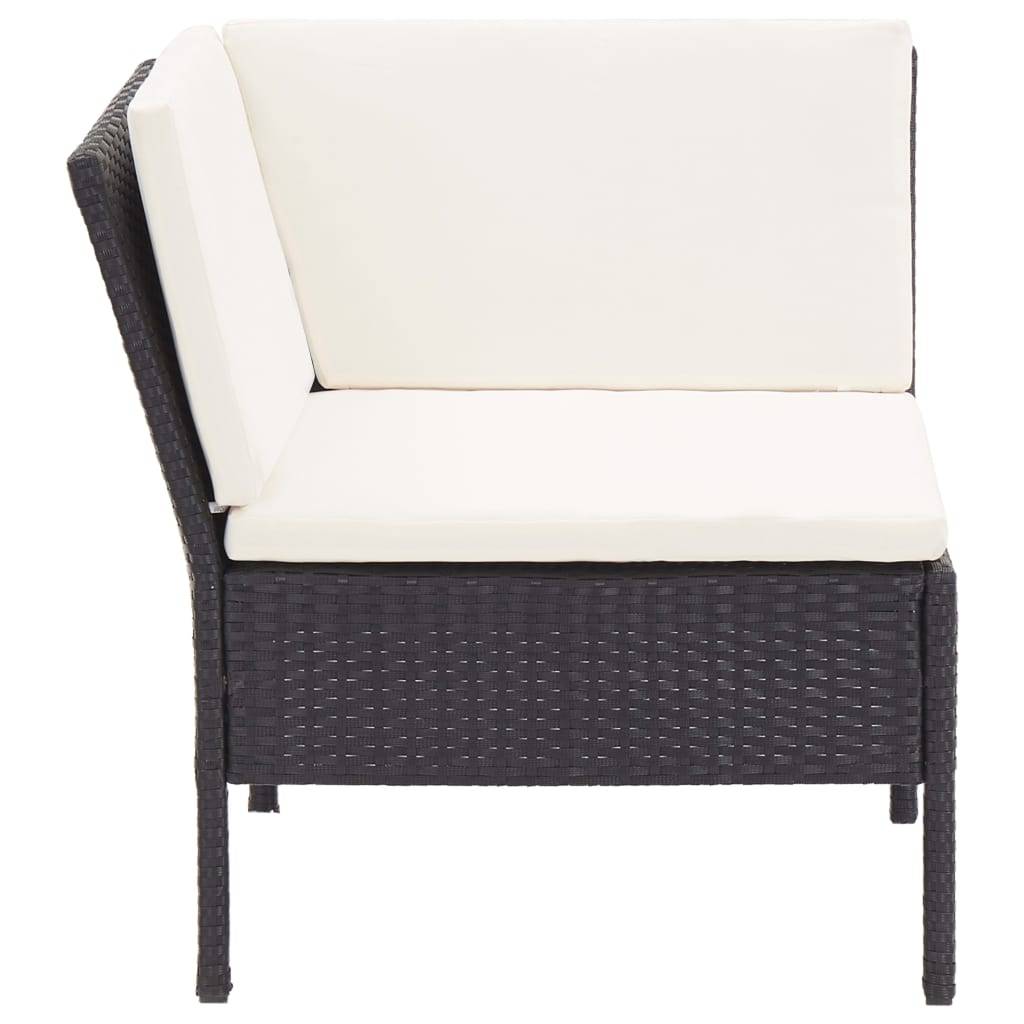 Vidaxl - Salon de jardin 8 pcs avec coussins résine tressée noir vidaXL 48952 - Imagen 7