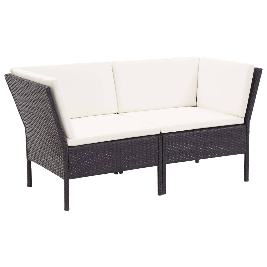 Vidaxl - Salon de jardin 8 pcs avec coussins résine tressée noir vidaXL 48952 - Imagen 10