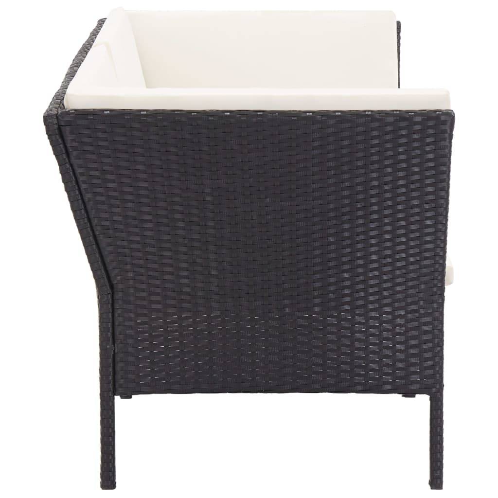 Vidaxl - Salon de jardin 8 pcs avec coussins résine tressée noir vidaXL 48952 - Imagen 6