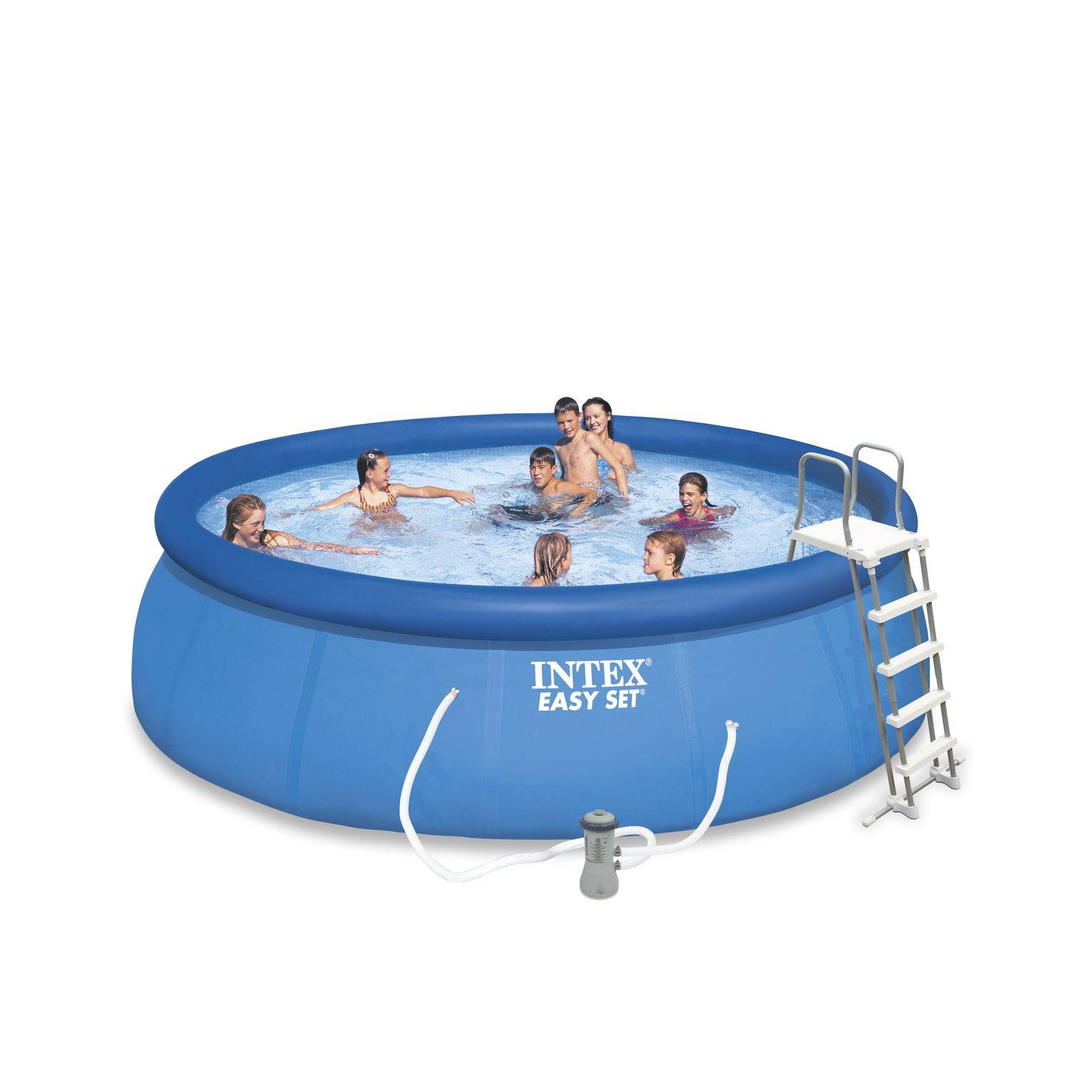 Intex - Piscine autoportante ronde avec pompe Easy Set - Diam. 457 x H. 122 cm - Intex