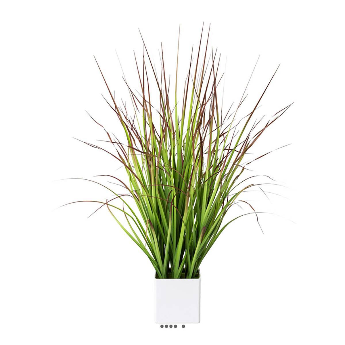 Artificielles - Herbe folle en pot artificielle H 76 cm Vert-Rouge - Imagen 2