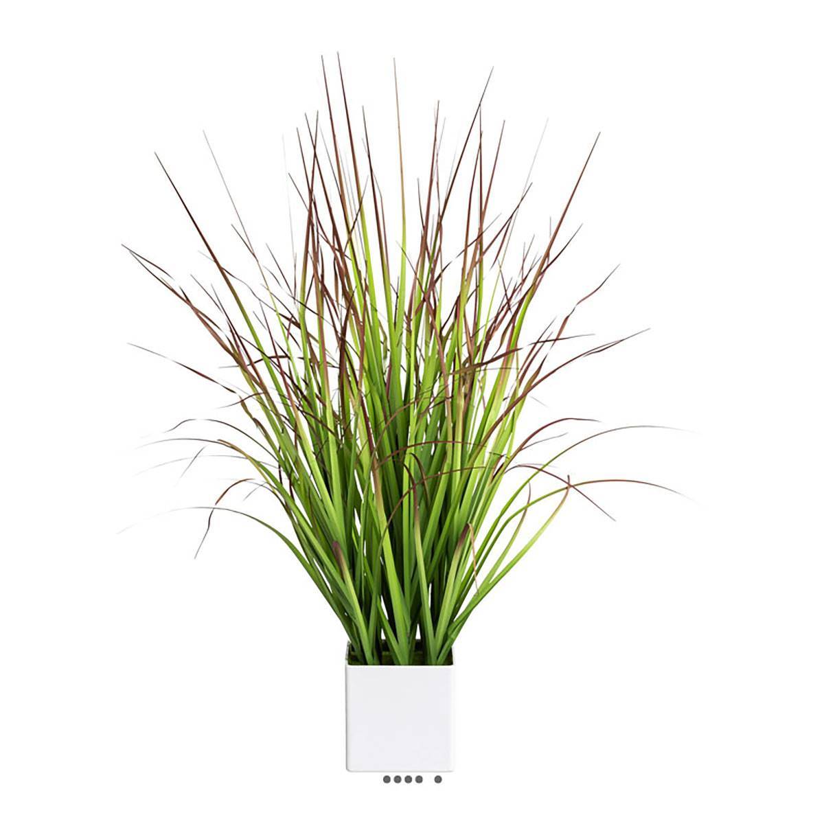Artificielles - Herbe folle en pot artificielle H 76 cm Vert-Rouge - Imagen 1