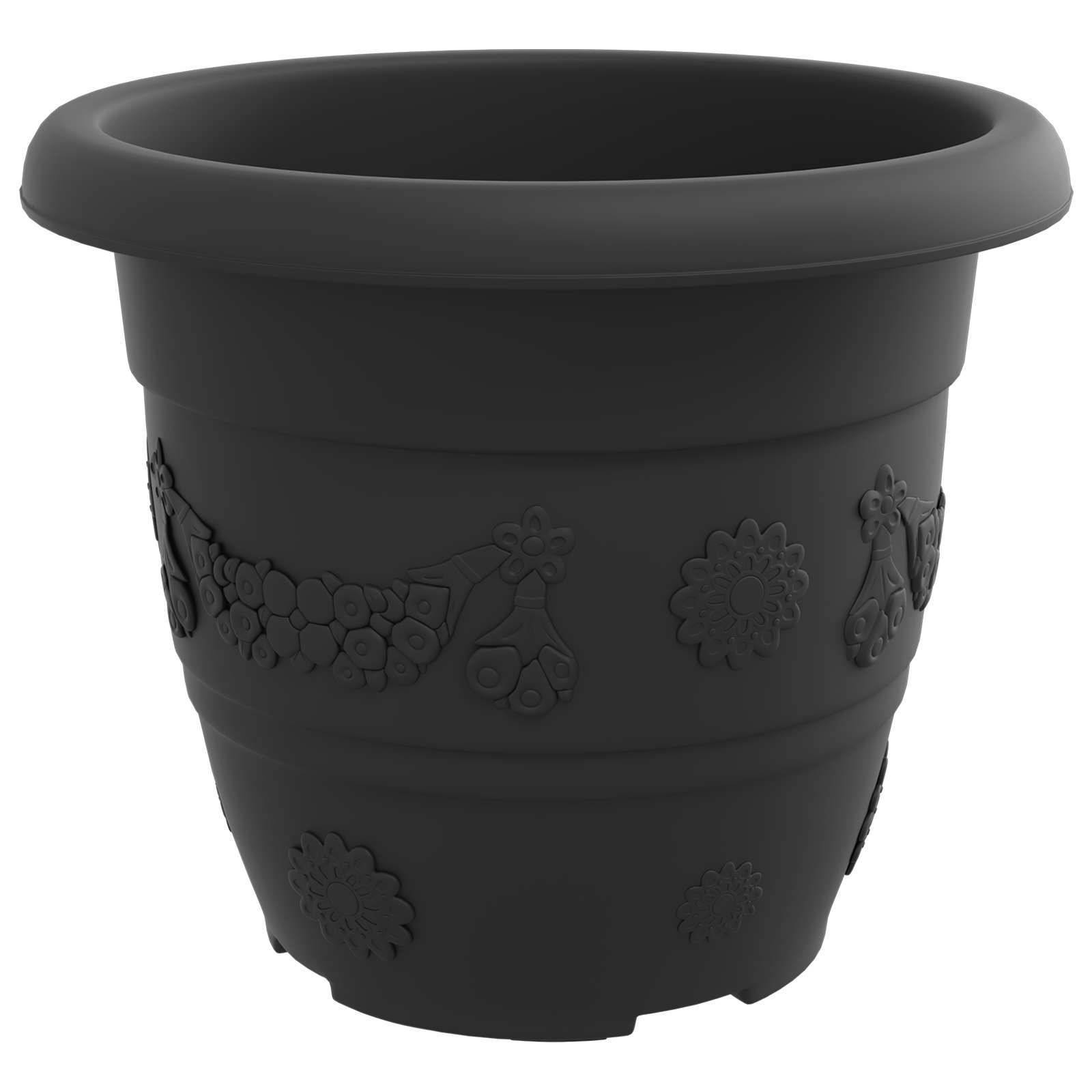 Pots de plantes 24 pcs | Bac à fleurs Noir Ø 26 x 21.5 cm Plastique - Image 6