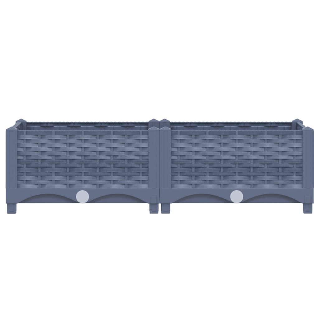 ComfortXL - Jardinière rectangulaire en polypropylène pour extérieur Gris 80x40cm – ComfortXL Outdoor Living - Image 3
