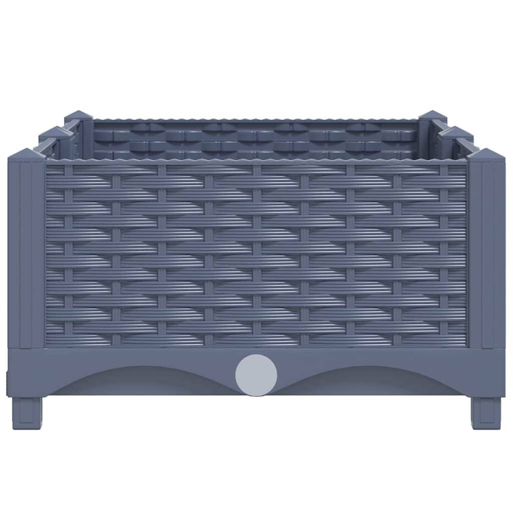 ComfortXL - Jardinière rectangulaire en polypropylène pour extérieur Gris 80x40cm – ComfortXL Outdoor Living - Image 4