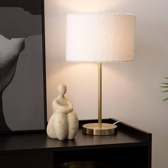 Lampe à Poser Bouclette "Tina" 49cm Or - Image 4