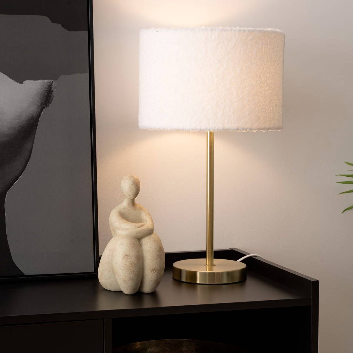 Lampe à Poser Bouclette "Tina" 49cm Or - Image 4