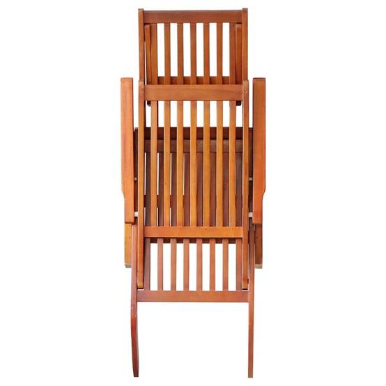 Bain de soleil - Transat - Chaise longue repose-pied et coussin Acacia solide - MEUBLE PRO-JU6688 - Image 4