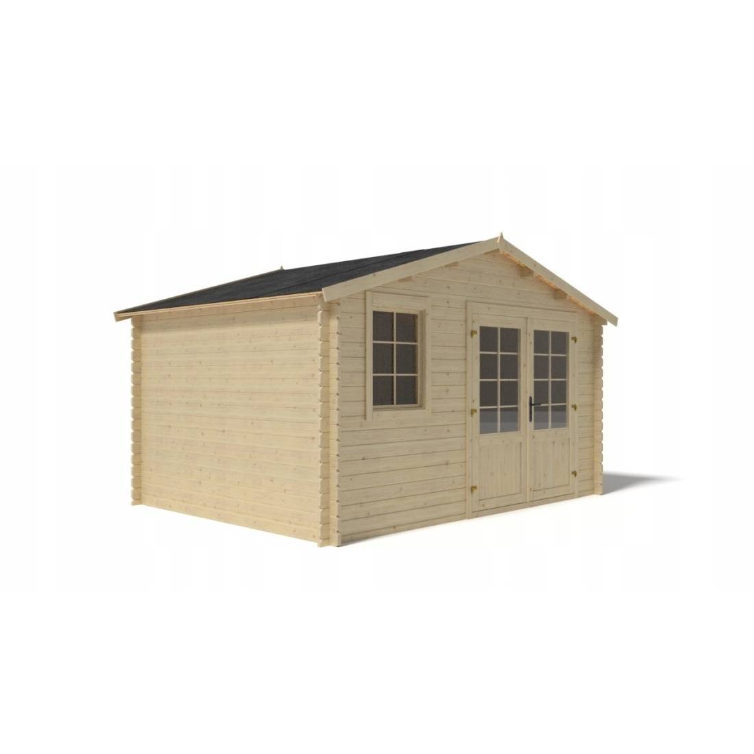 Altanka - Abri de jardin en bois - 11.7m2 - 3.9x3m - Ep. 34mm - Couleur: naturel - DOM561 - ALTANKA - Imagen 7