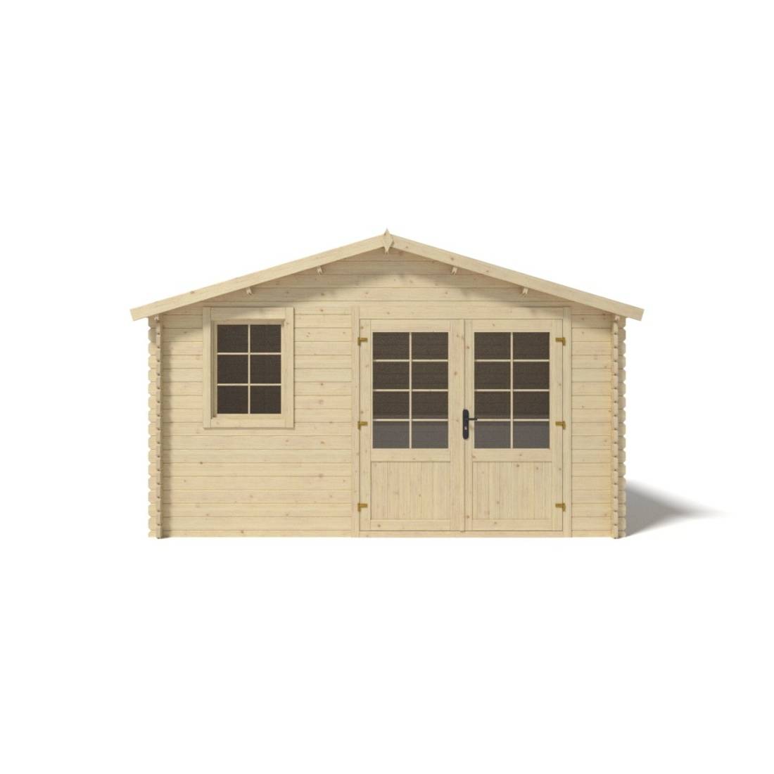 Altanka - Abri de jardin en bois - 11.7m2 - 3.9x3m - Ep. 34mm - Couleur: naturel - DOM561 - ALTANKA - Imagen 6