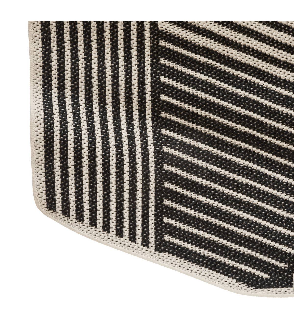Tapis décoratif Noir pour extérieur ou intérieur en polypropylène 160 x 230 cm - Imagen 2