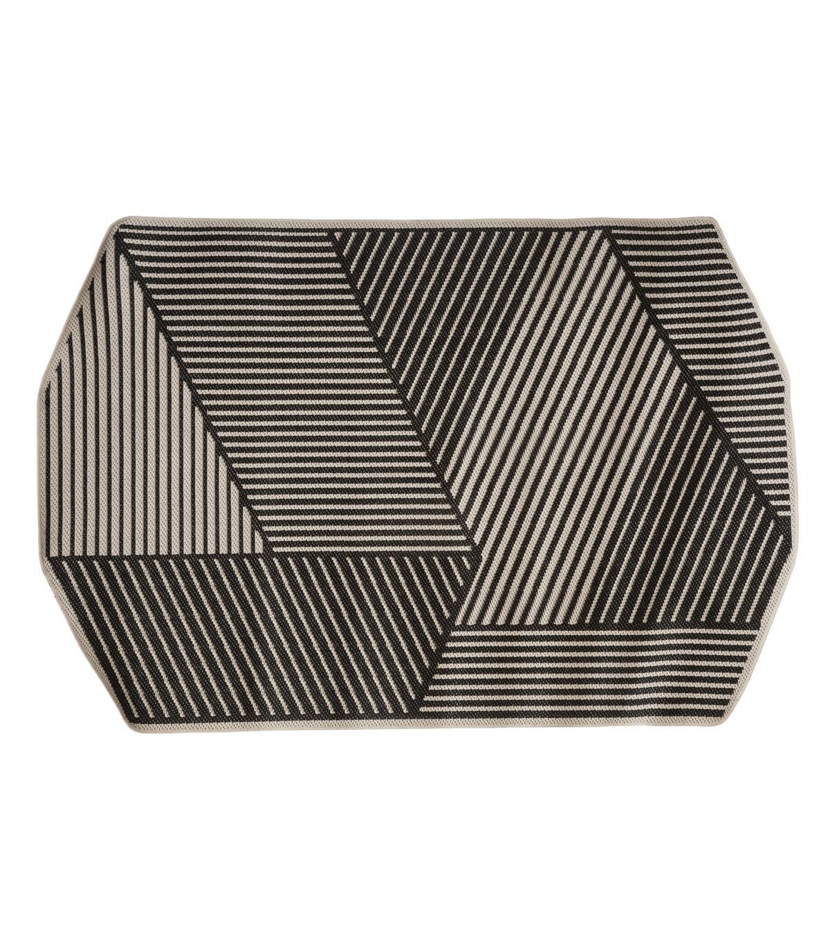 Tapis décoratif Noir pour extérieur ou intérieur en polypropylène 160 x 230 cm - Imagen 1