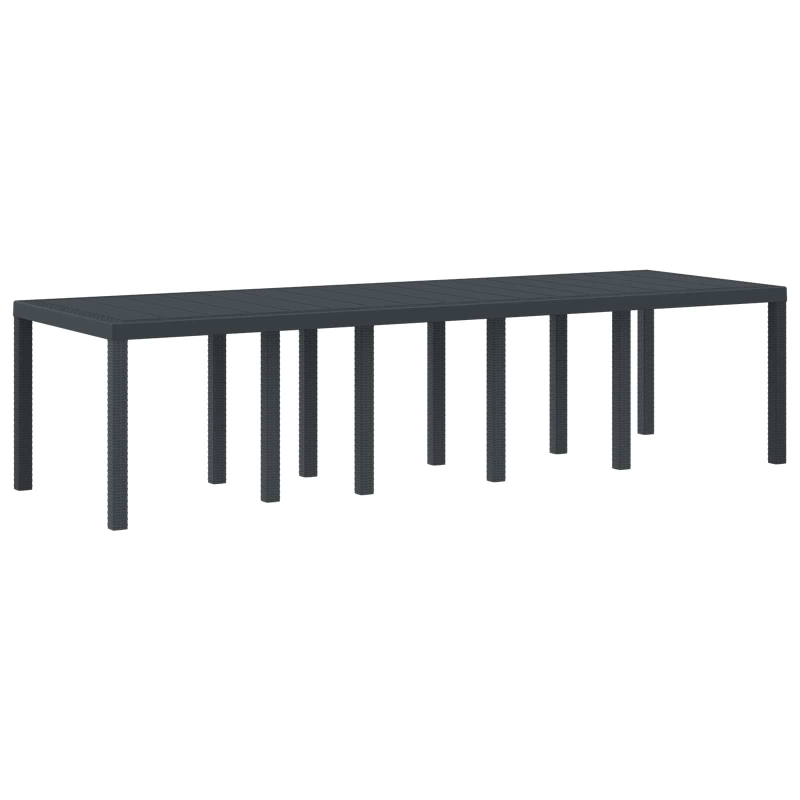 ComfortXL - Très Grande Table de Jardin XXL 300cm en Résine Tressée Anthracite, pour 10-12 Personnes – ComfortXL Outdoor Living