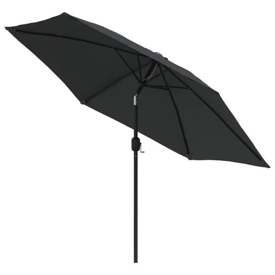Parasol de jardin avec mât en métal anthracite 300 x 225 cm avec LED - PANGIVO - Image 4