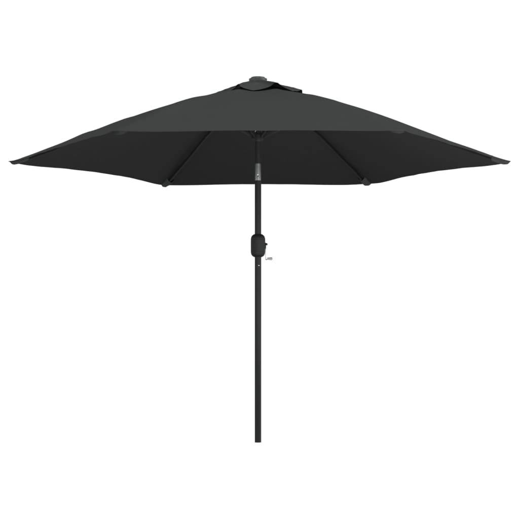 Parasol de jardin avec mât en métal anthracite 300 x 225 cm avec LED - PANGIVO - Image 2