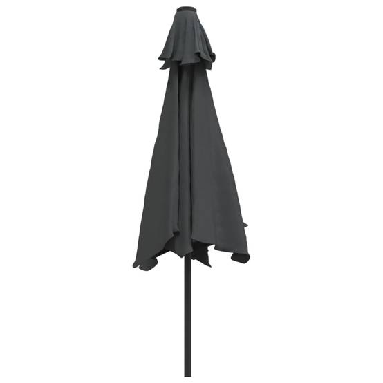 Parasol de jardin avec mât en métal anthracite 300 x 225 cm avec LED - PANGIVO - Image 6