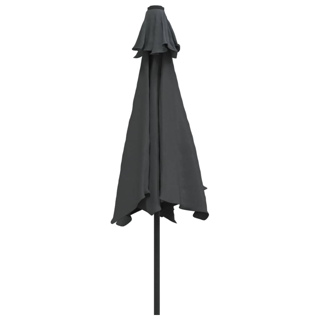 Parasol de jardin avec mât en métal anthracite 300 x 225 cm avec LED - PANGIVO - Image 6