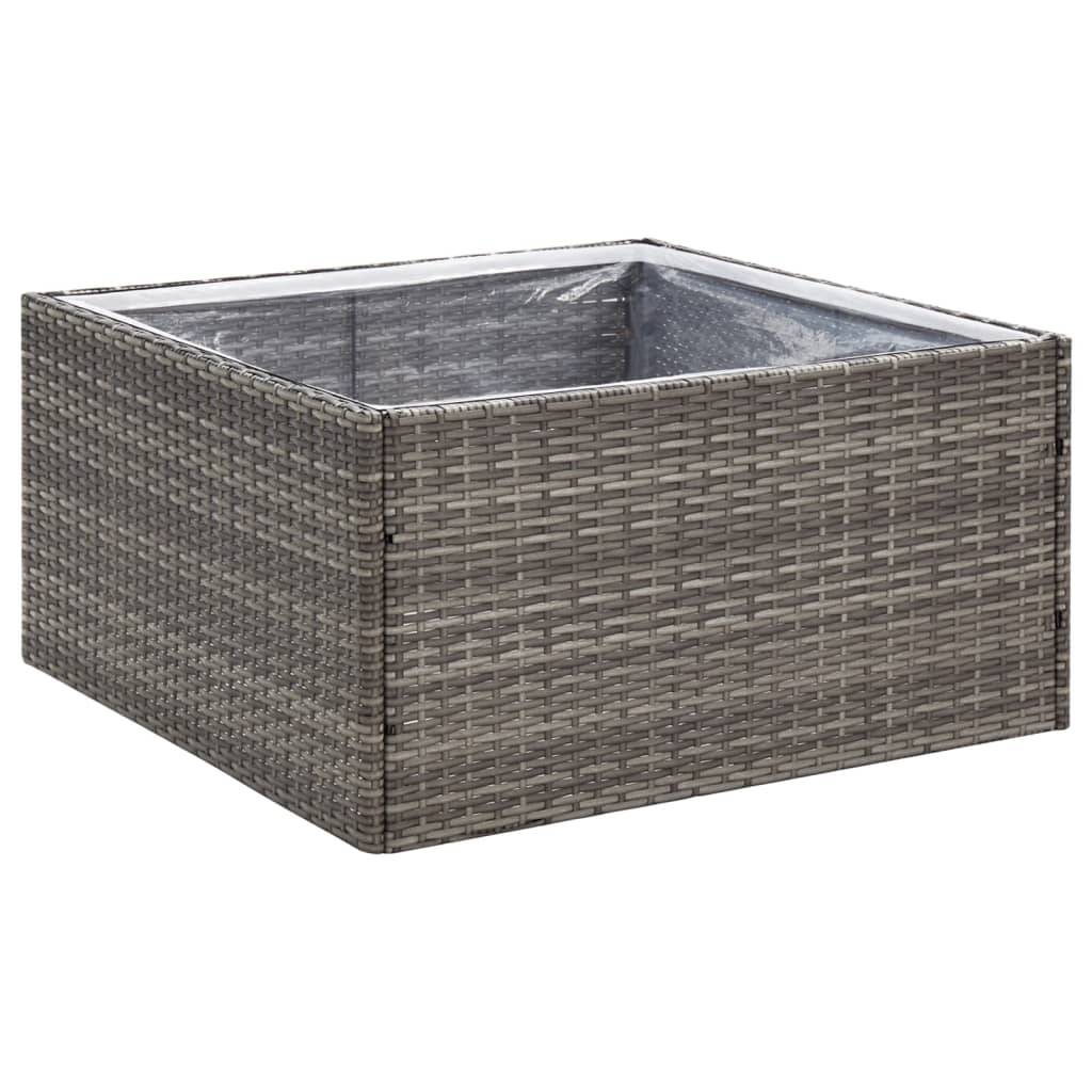 Prolenta Premium - Jardinière rotin gris 80 x 80 x 40 cm - Prolenta premium p351.6 - Image 1