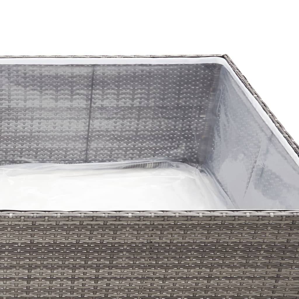 Prolenta Premium - Jardinière rotin gris 80 x 80 x 40 cm - Prolenta premium p351.6 - Image 5