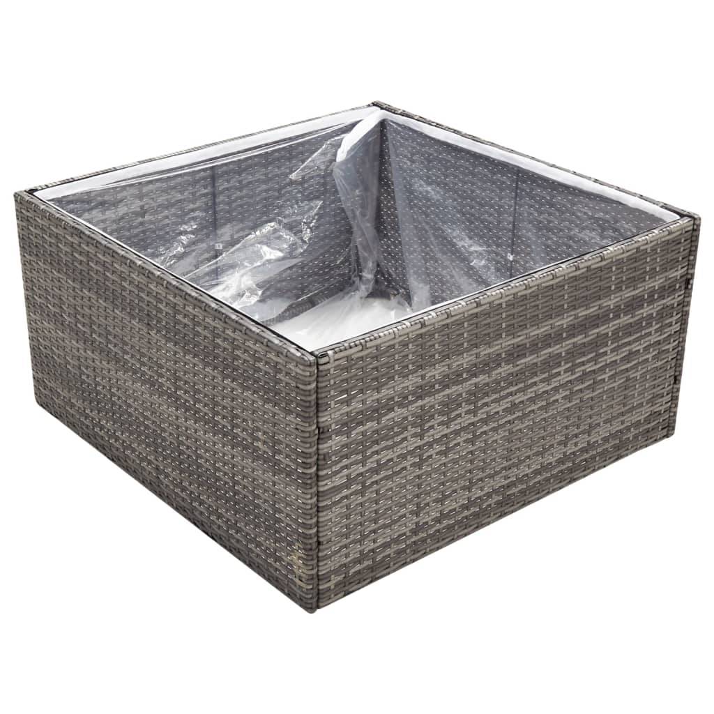 Prolenta Premium - Jardinière rotin gris 80 x 80 x 40 cm - Prolenta premium p351.6 - Image 3