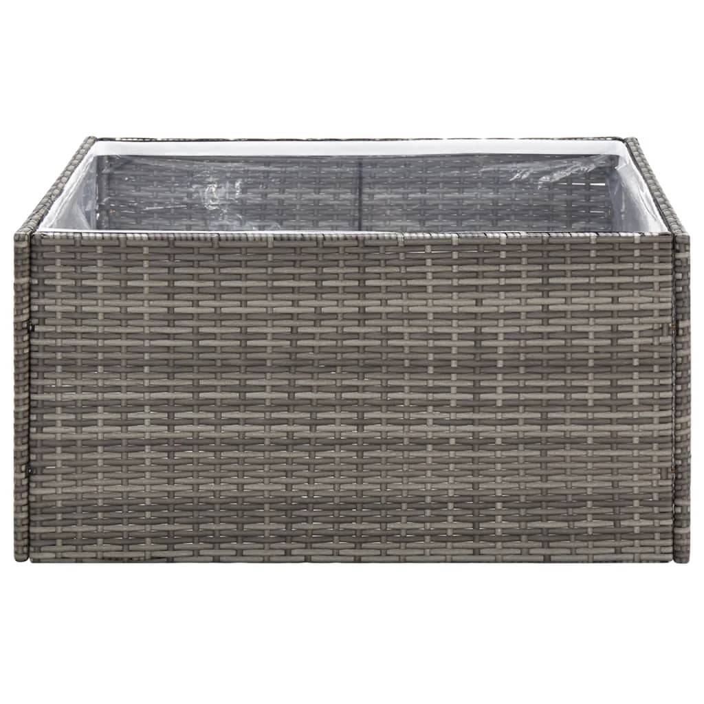 Prolenta Premium - Jardinière rotin gris 80 x 80 x 40 cm - Prolenta premium p351.6 - Image 4