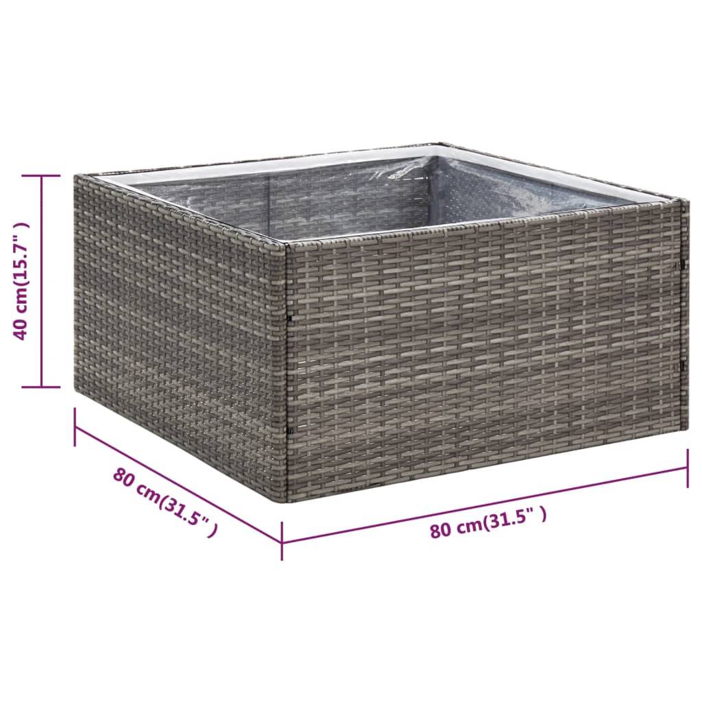Prolenta Premium - Jardinière rotin gris 80 x 80 x 40 cm - Prolenta premium p351.6 - Image 6