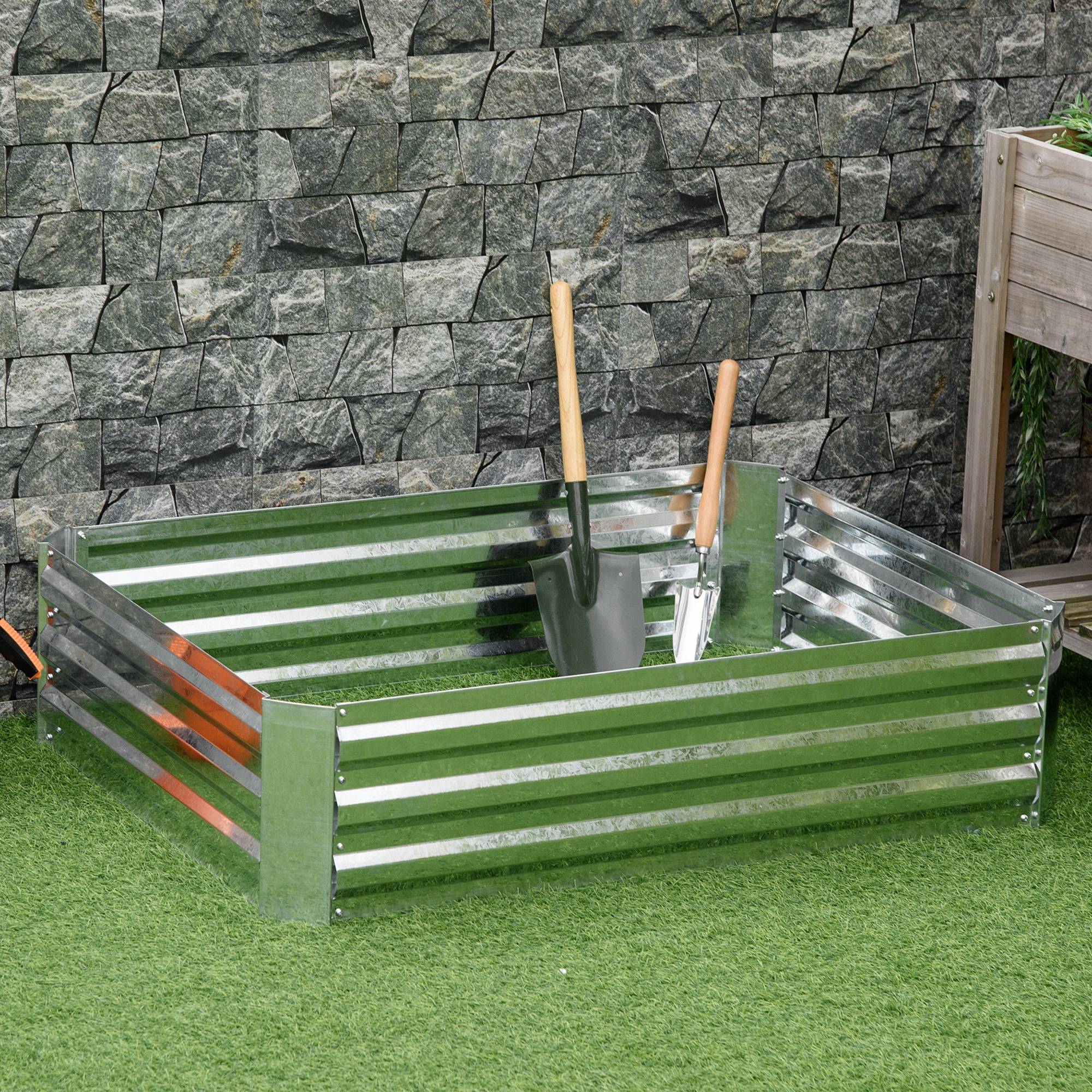 PANGIVO - Carré potager acier galvanisé gris 120 x 90 x 30 cm - PANGIVO - Image 9