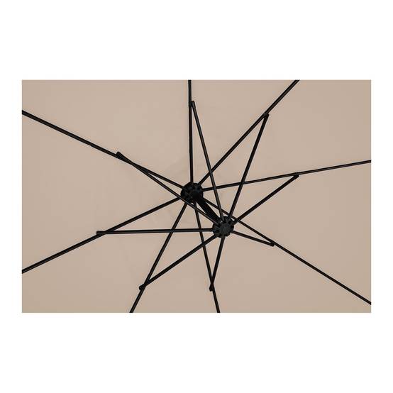 Helloshop26 - Parasol déporté rond diamètre 300 cm inclinable parasol excentré parasol de jardin crème - Imagen 5