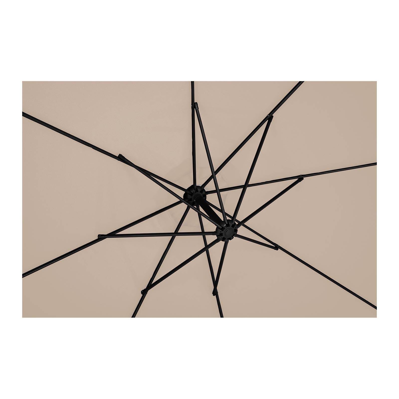 Helloshop26 - Parasol déporté rond diamètre 300 cm inclinable parasol excentré parasol de jardin crème - Imagen 5