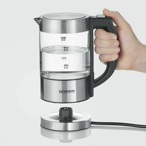 Severin - Bouilloire Severin WK 3458 Noir Acier inoxydable 1100 W 500 ml - Image 2