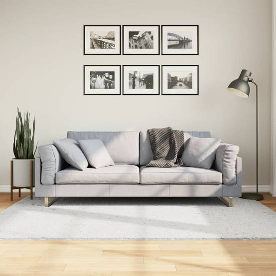 TapisModerne en Polyester Doux pour Chambre à Coucher Adulte Gris 140x200 cm – ComfortXL Outdoor Living - Image 1