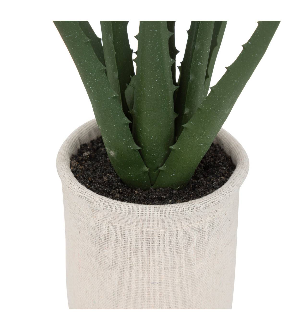 Plante artificielle Aloe vera Pot en coton H 29 cm - Imagen 3