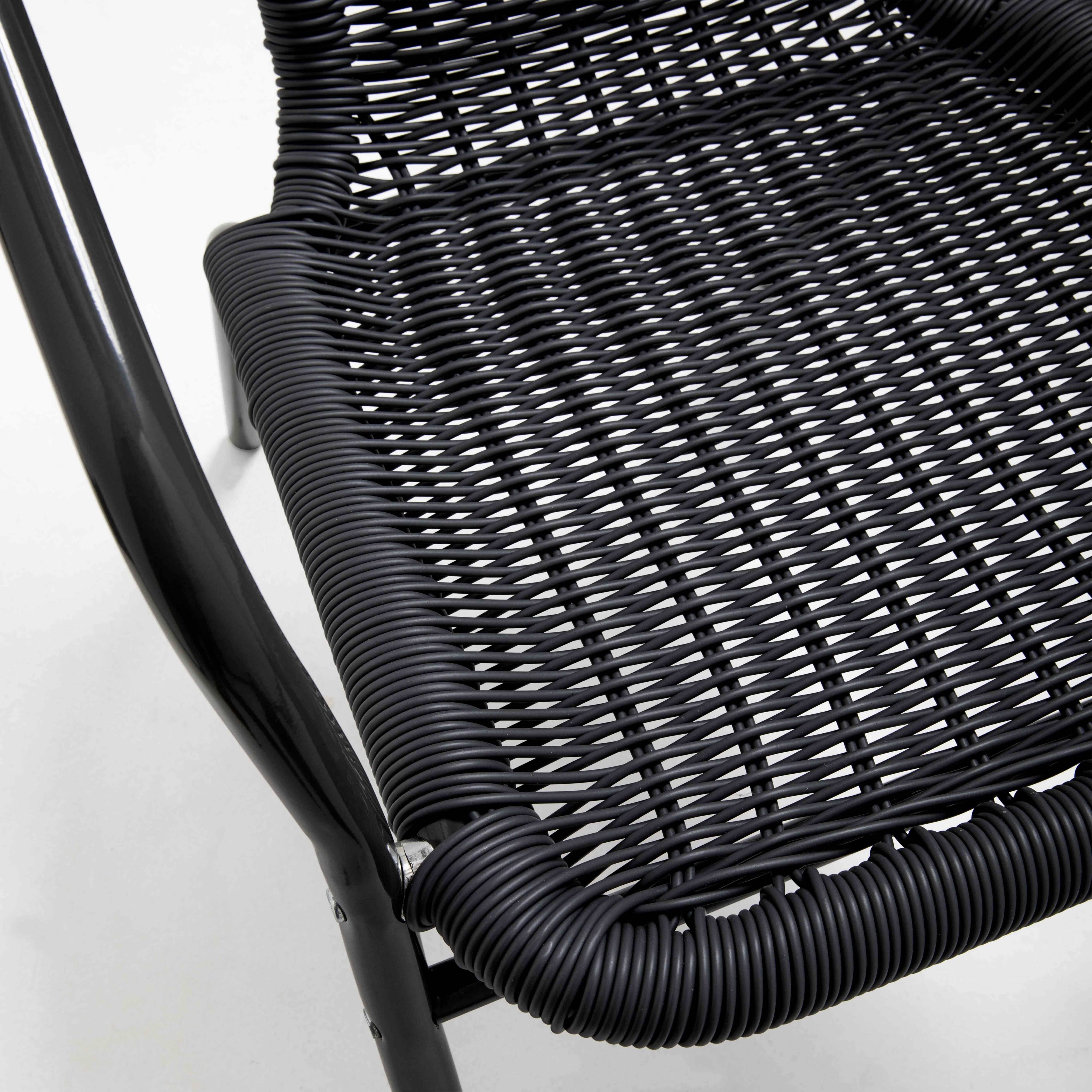 Oviala - Chaise de jardin aluminium et résine noire Saint Germain - Oviala - Image 6