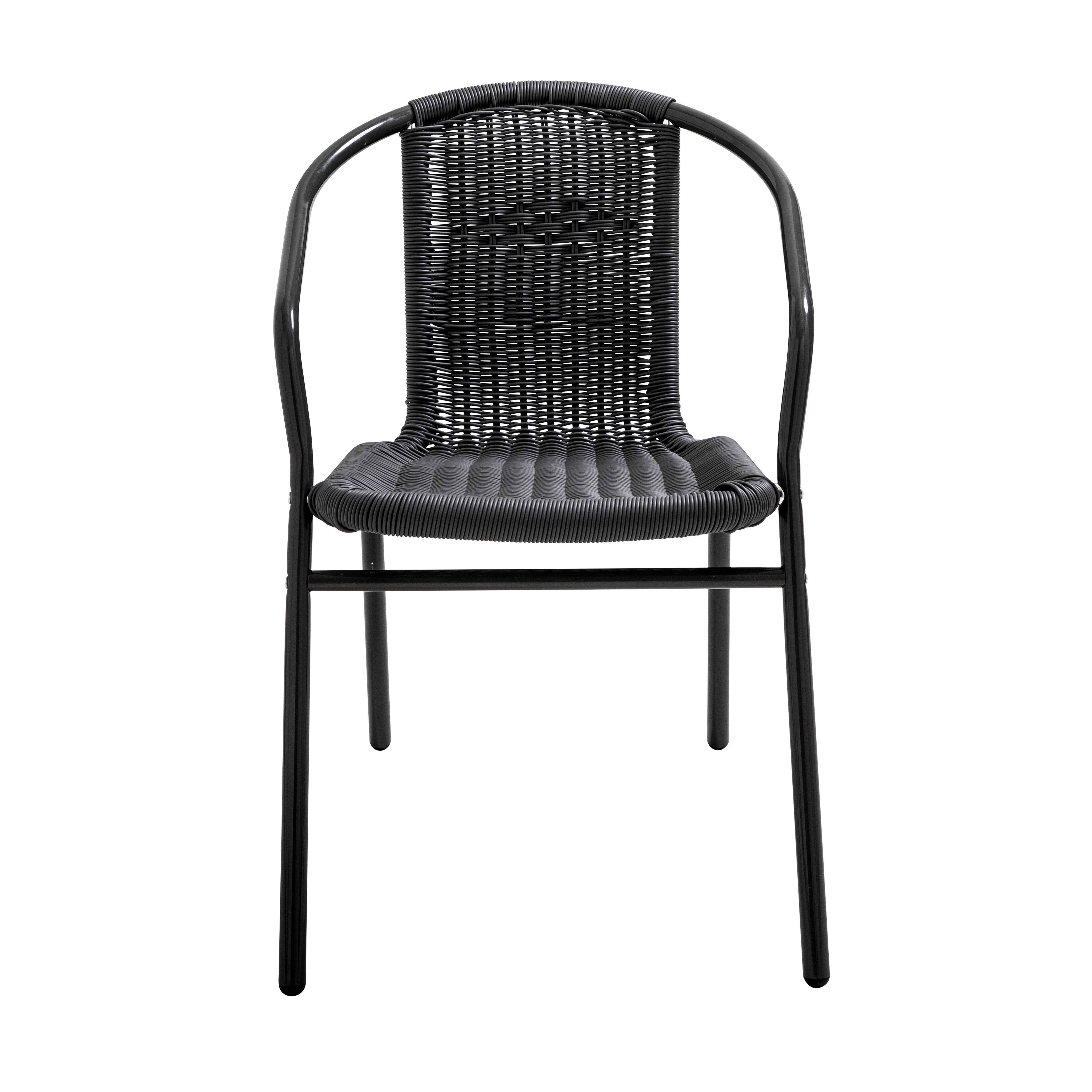 Oviala - Chaise de jardin aluminium et résine noire Saint Germain - Oviala - Image 3