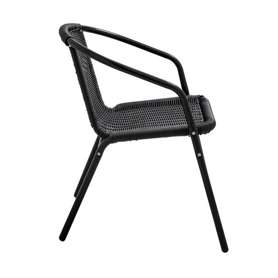 Oviala - Chaise de jardin aluminium et résine noire Saint Germain - Oviala - Image 5