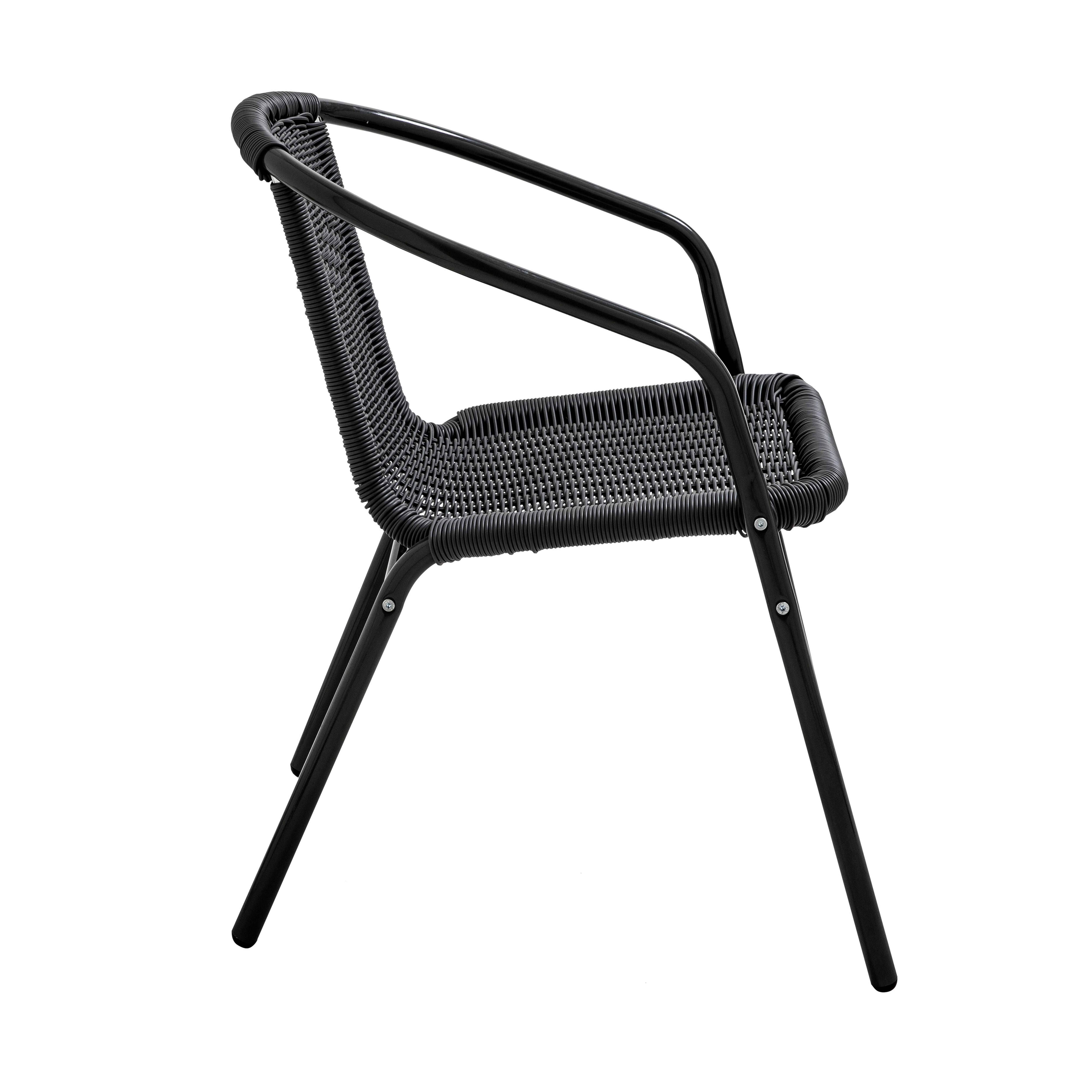 Oviala - Chaise de jardin aluminium et résine noire Saint Germain - Oviala - Image 5