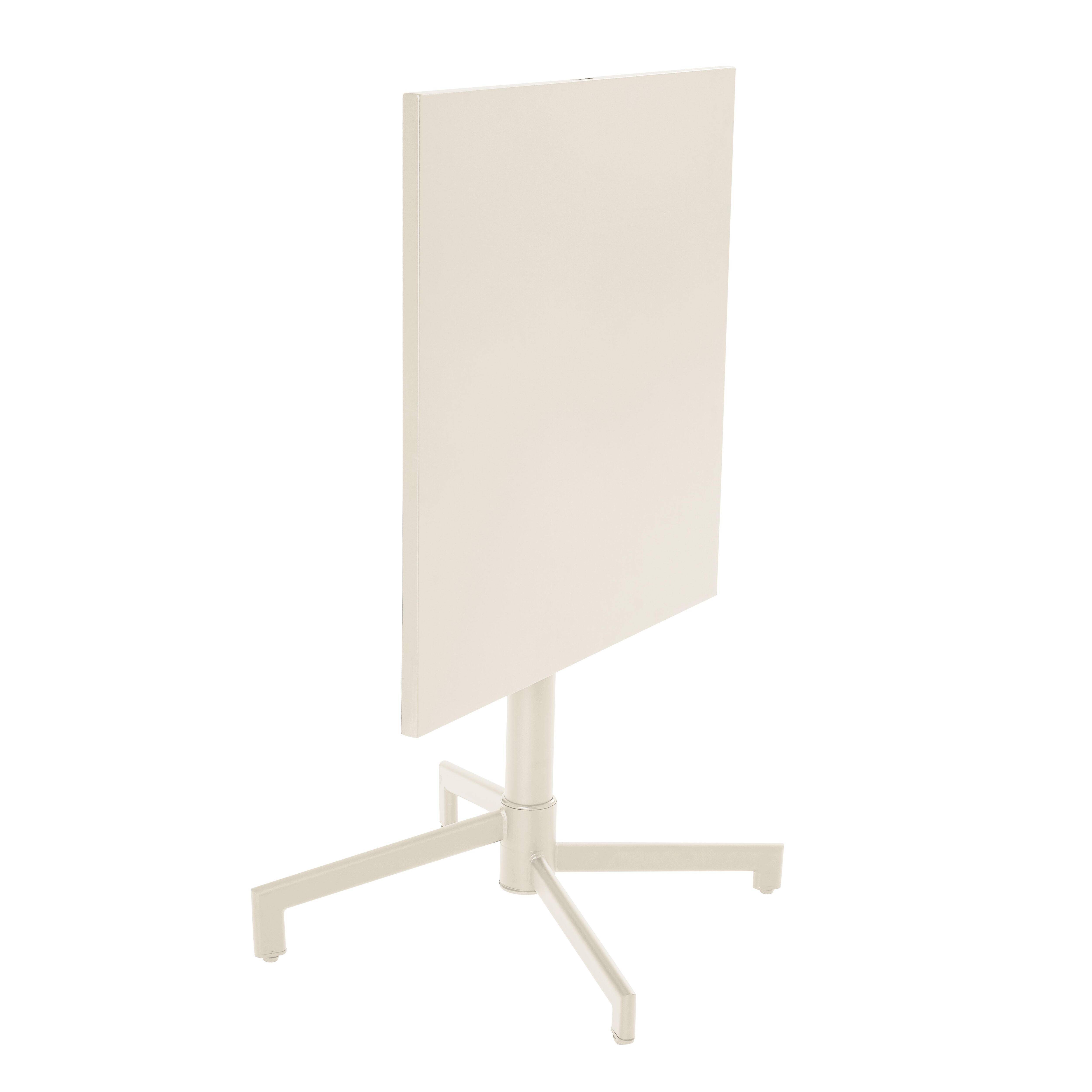 Oviala - Table de jardin carrée bistrot avec plateau rabattable 70 cm ivoire Palavas - Oviala - Image 5