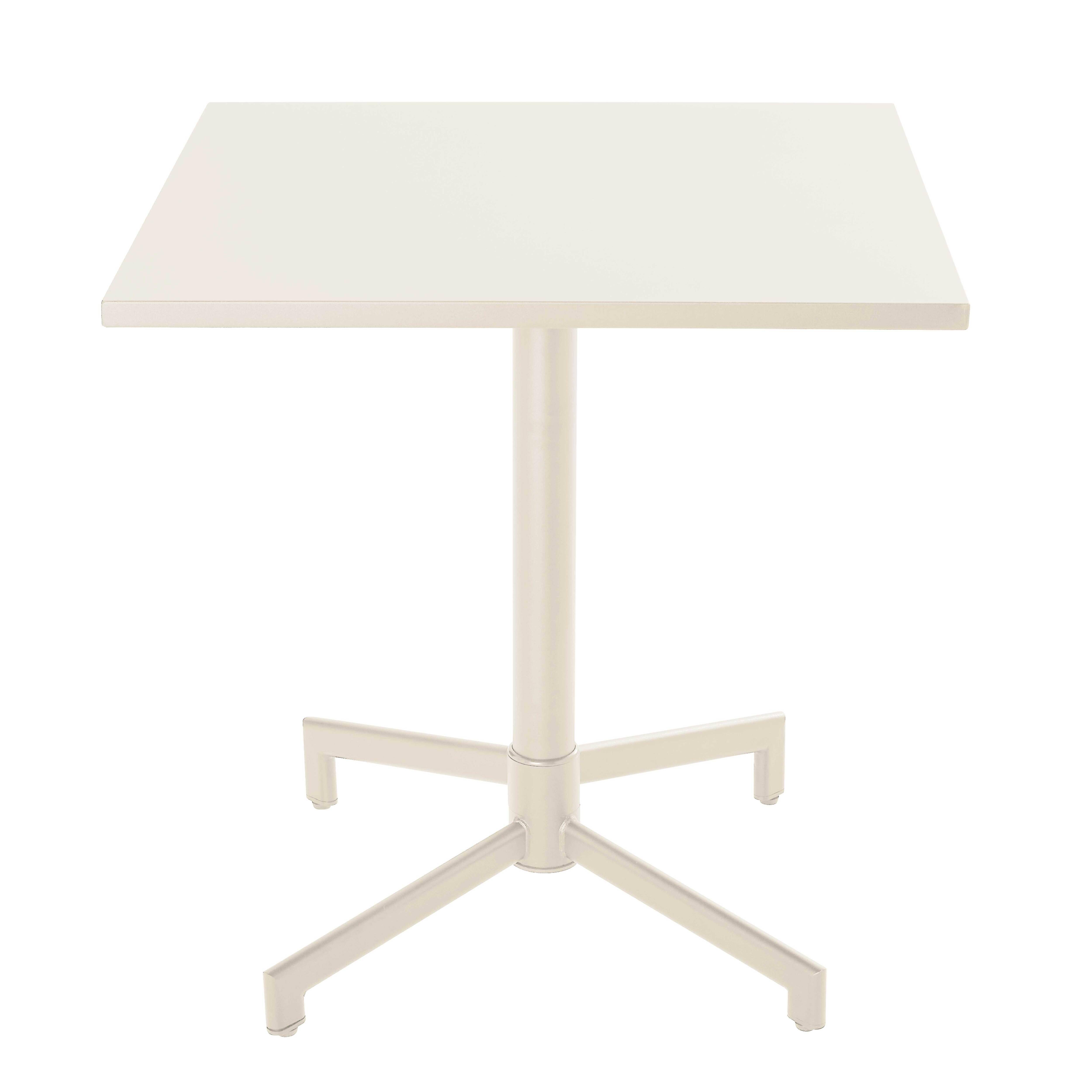 Oviala - Table de jardin carrée bistrot avec plateau rabattable 70 cm ivoire Palavas - Oviala - Image 4
