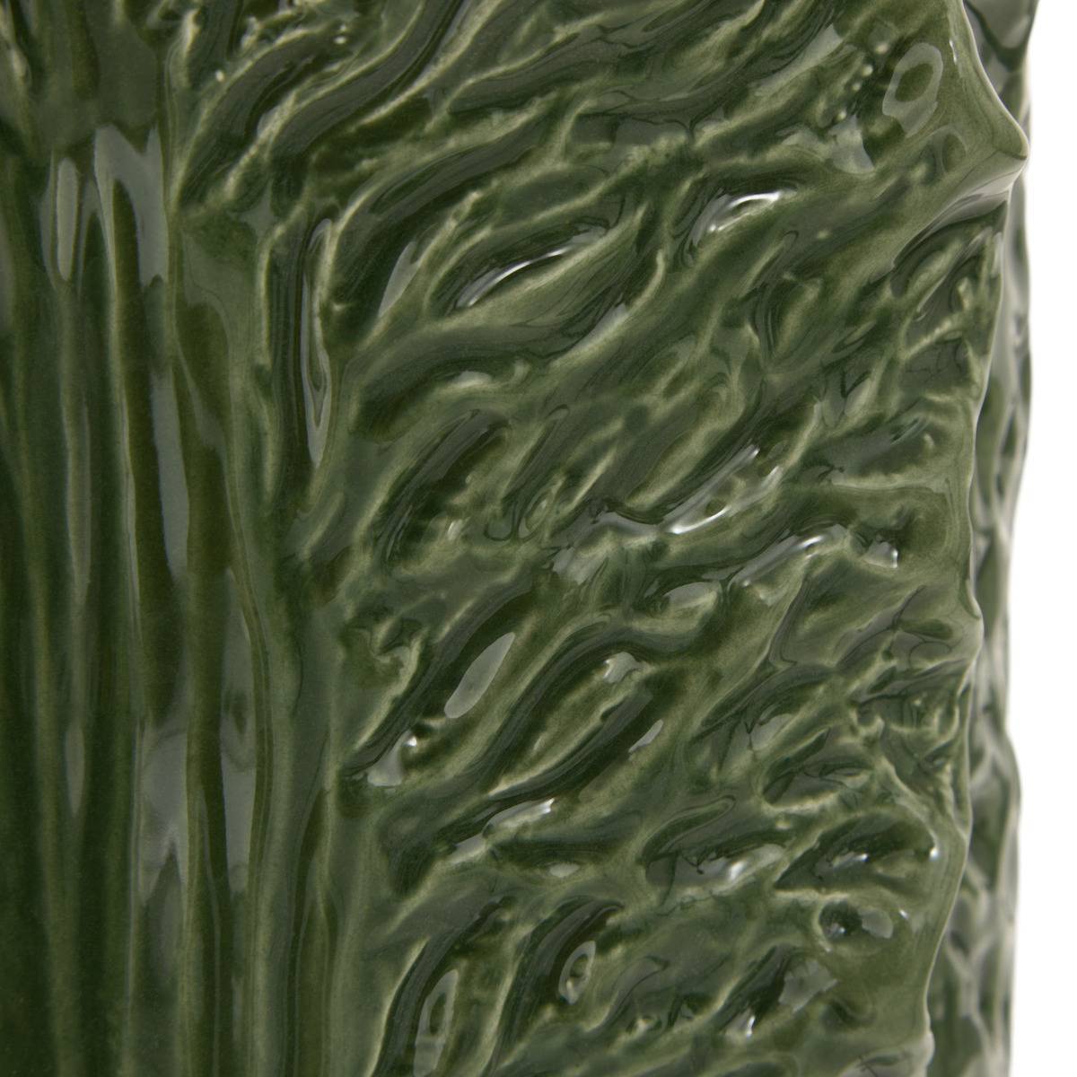 Atmosphera - Vase en céramique salade Lisière H.20cm vert - Atmosphera Créateur d'intérieur - Image 5