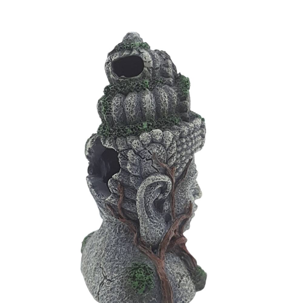 Statue Asie Tête, hauteur 12.5 cm, décoration aquarium - Imagen 4