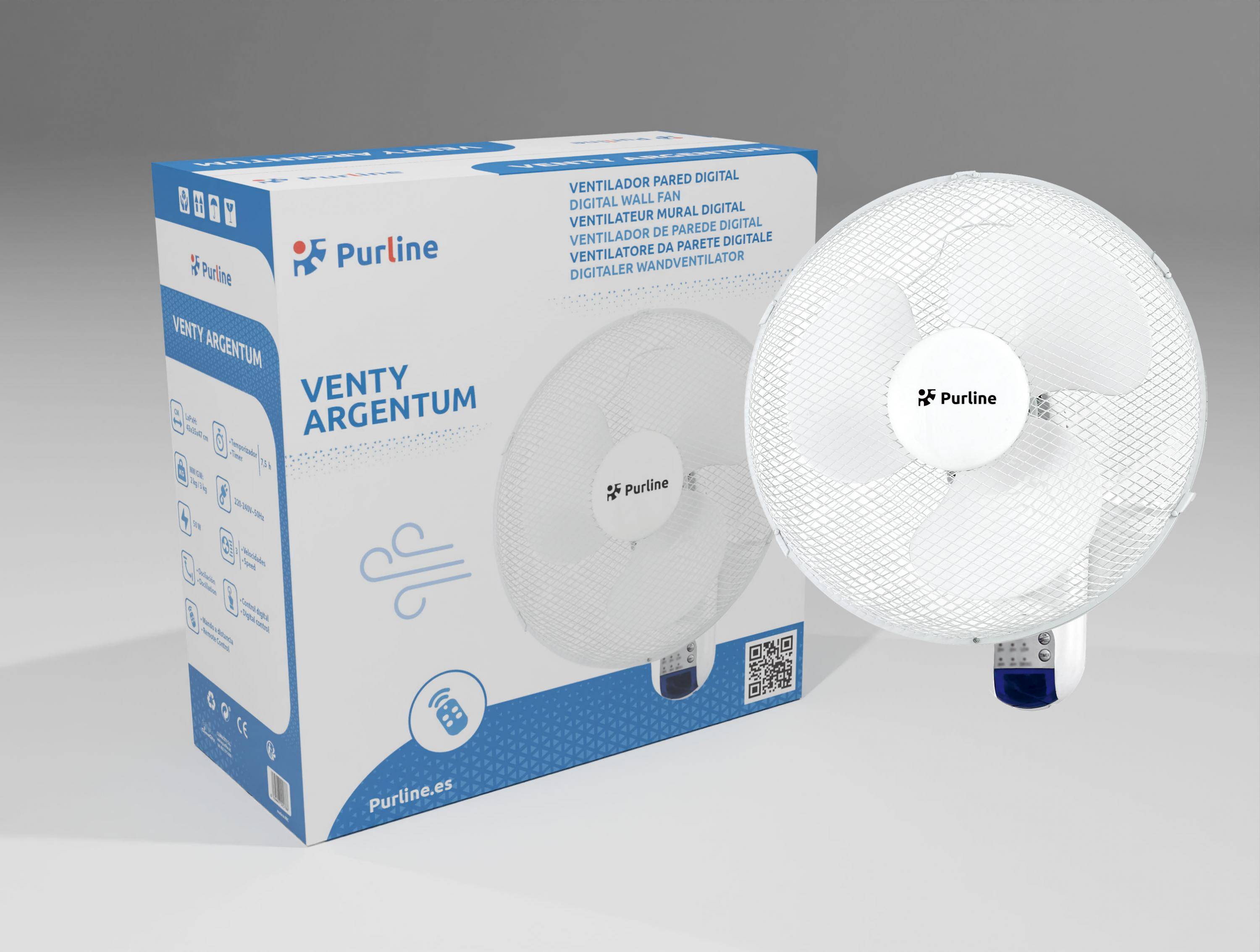 Purline - Ventilateur mural numérique avec commande - Purline - Image 4