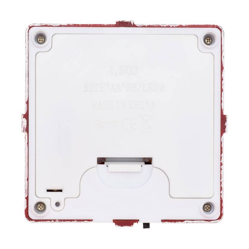Lotti - Lanterne Paquet Cadeau H18cm Plastique Rouge Antique GLITTER LED BLANC Lotti - Imagen 5