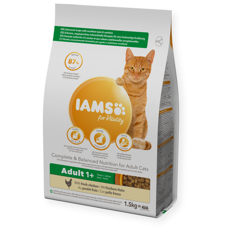 Croquettes chat poulet - IAMS for Vitality 1,5 kg - Image 1