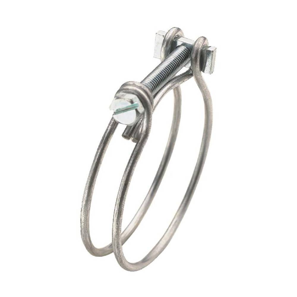 Ø 21.5 a 25 mm collier de serrage double fil avec vis ACIER ZINGUÉ - Imagen 1