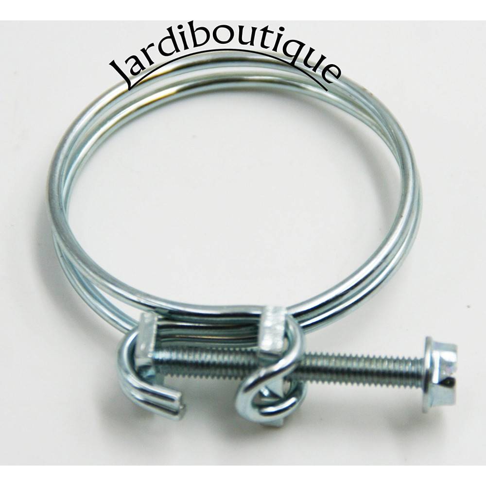 Ø 21.5 a 25 mm collier de serrage double fil avec vis ACIER ZINGUÉ - Imagen 3