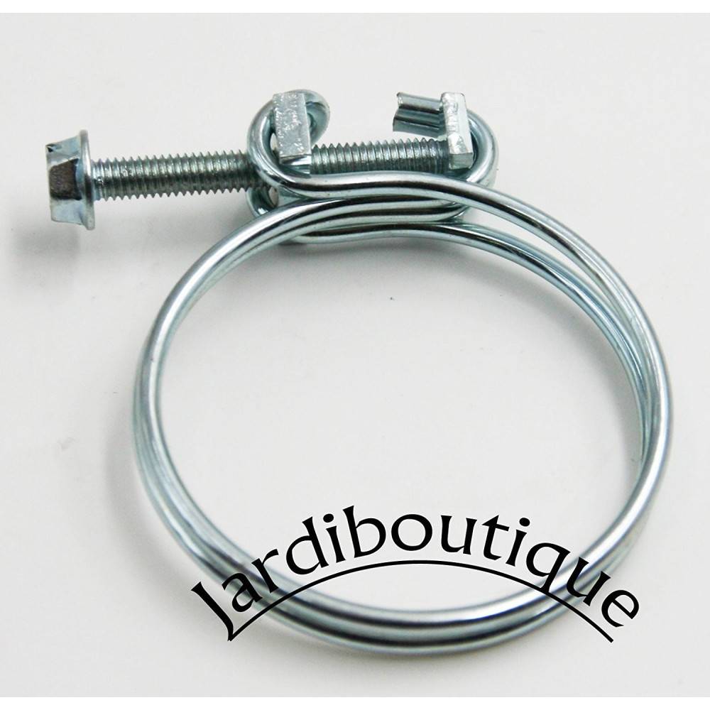 Ø 21.5 a 25 mm collier de serrage double fil avec vis ACIER ZINGUÉ - Imagen 4