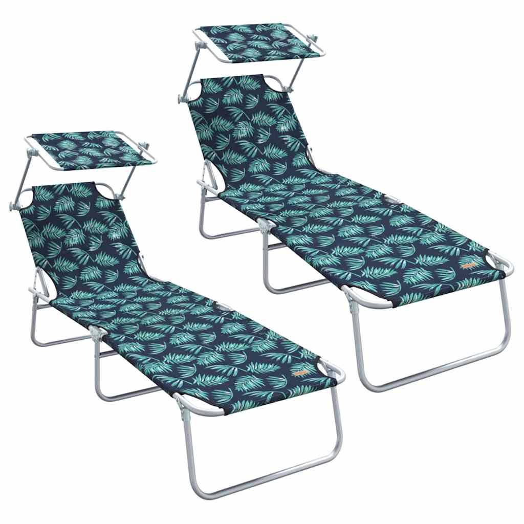 PANGIVO - Transat Vert Polyester 58 x 188 x 77 cm 2 pcs, Poids :10.6kg - PANGIVO - Image 2