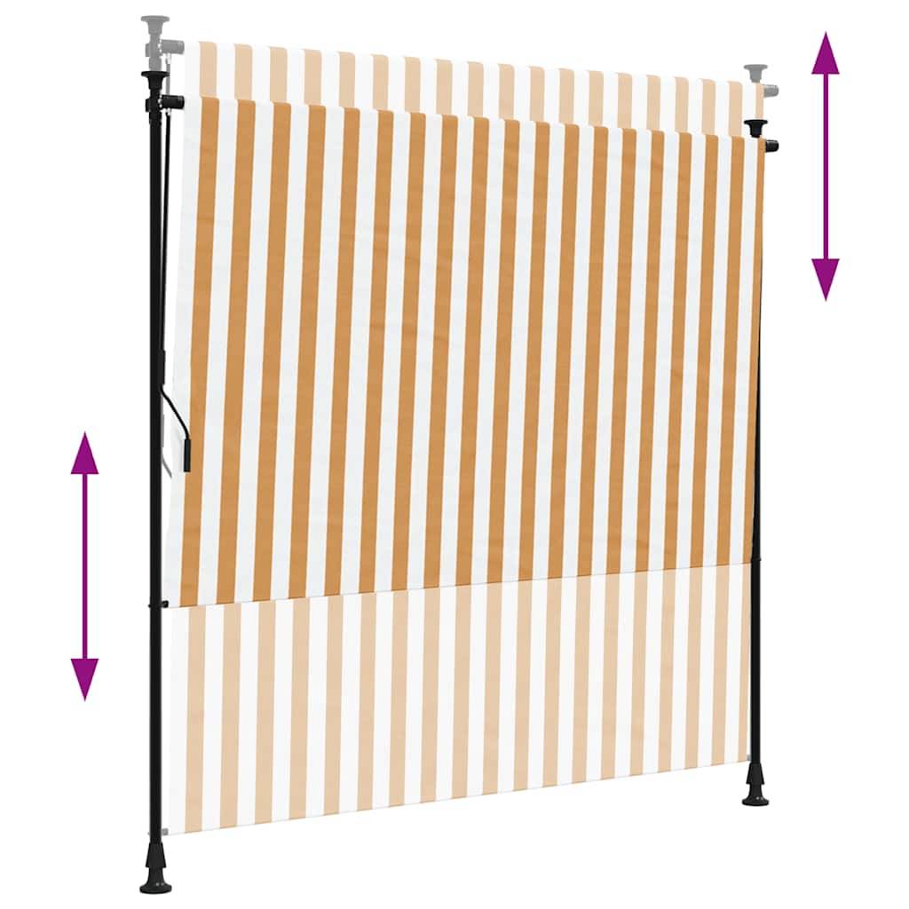 Vidaxl - Store roulant d'extérieur orange et blanc 200x270cm tissu acier vidaXL 368771 - Image 7